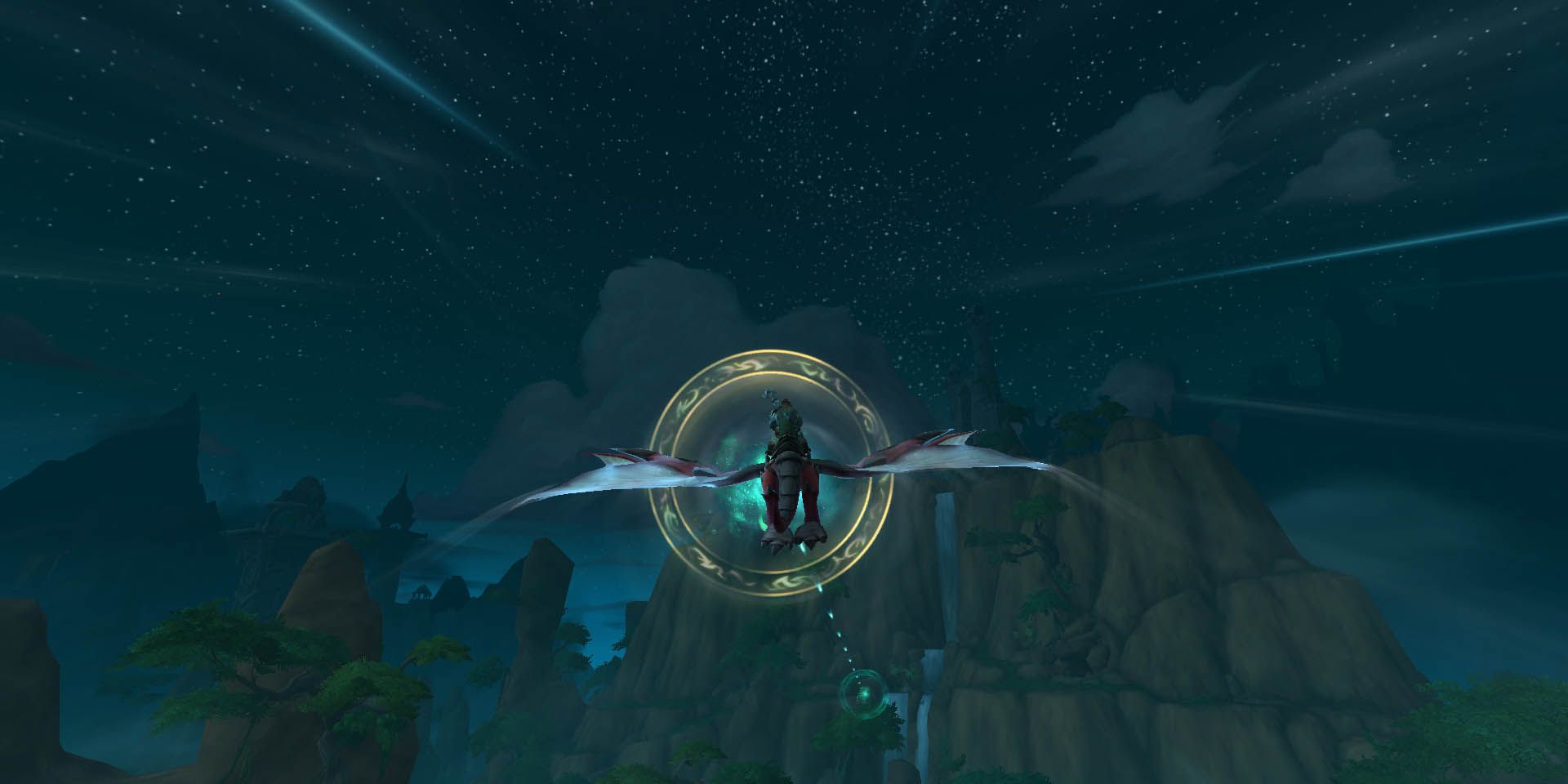 World Of Warcraft: Riding a dragon through a hoop