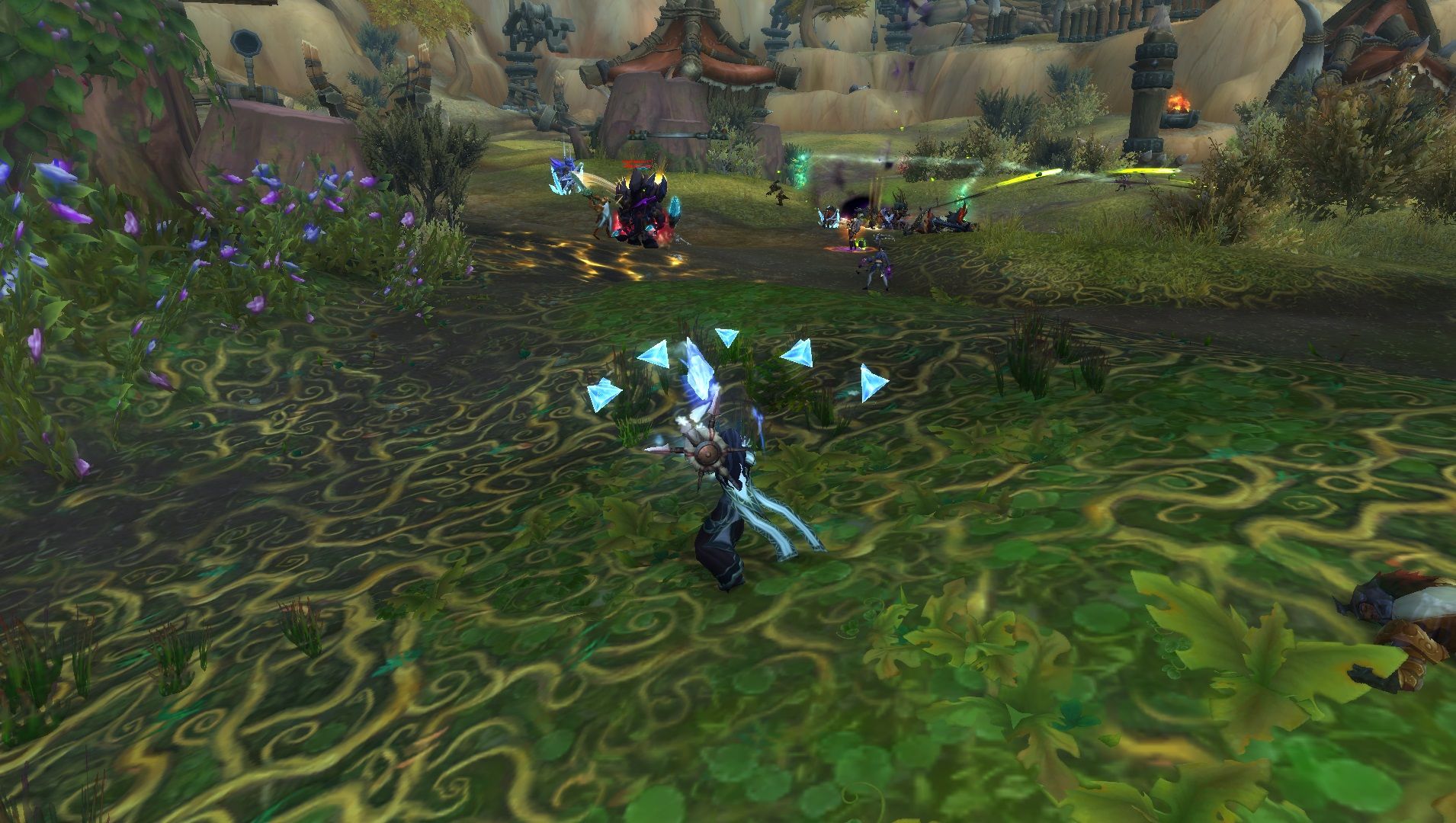 A Frost Mage fighting in a PvP battleground in World of Warcraft.