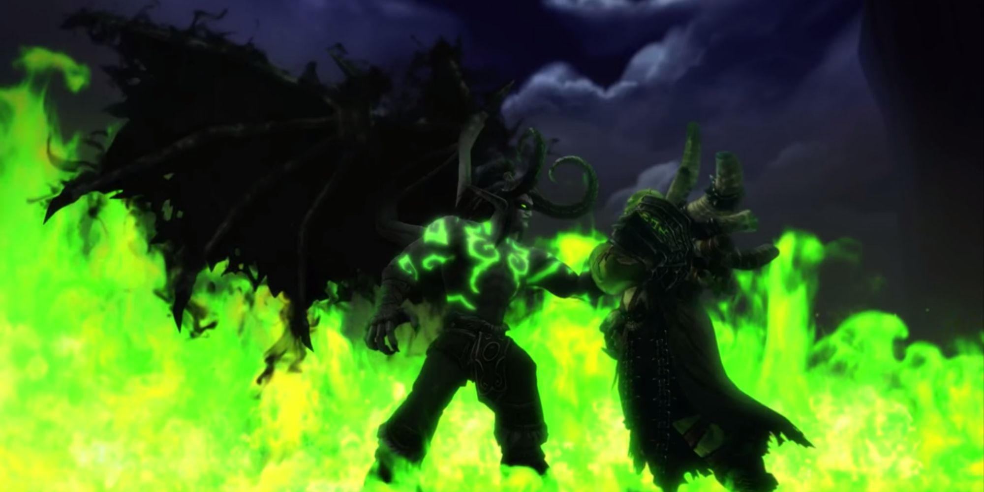 WoW illidan killing gul'dan in nighthold raid