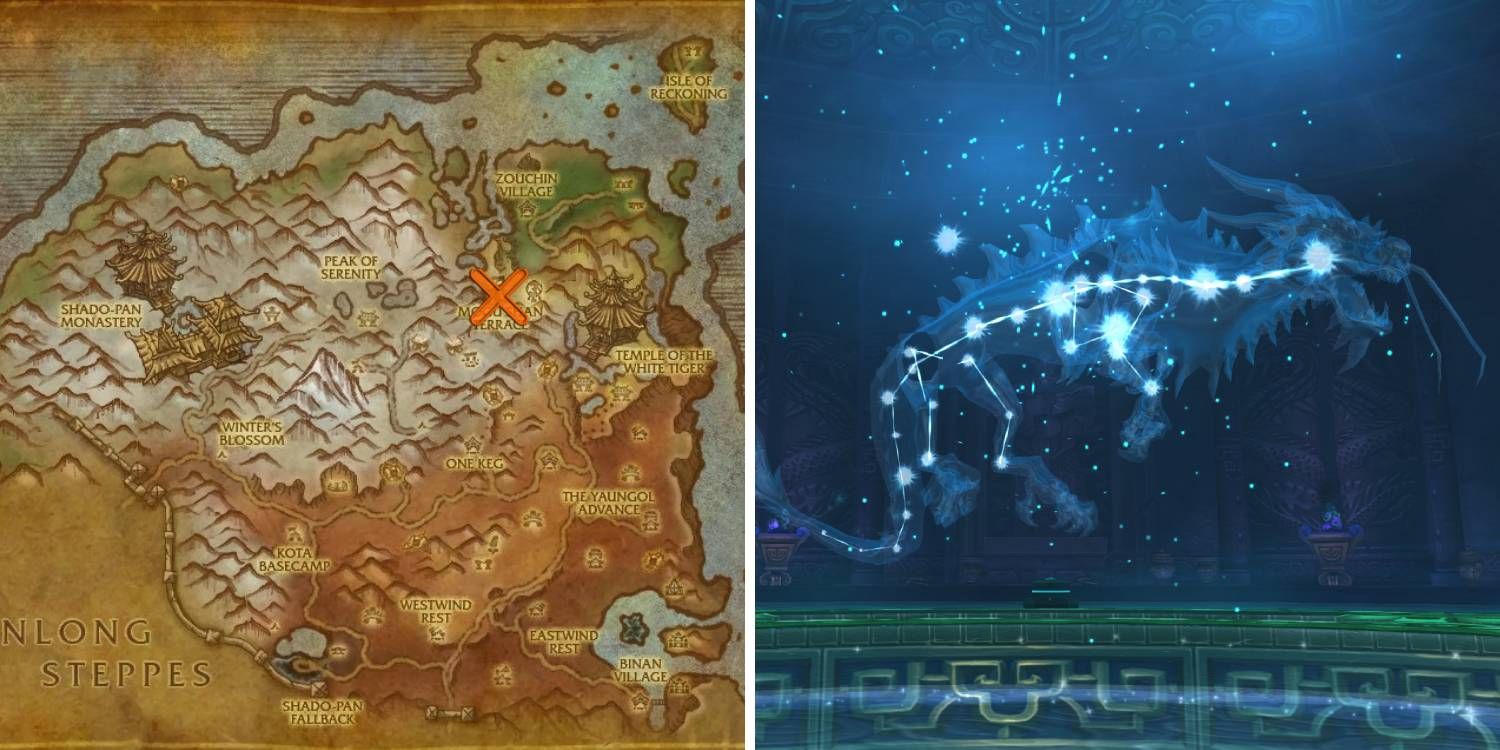 The location of the spirit beast Elegon within Mogu'shan Vaults in World of Warcraft