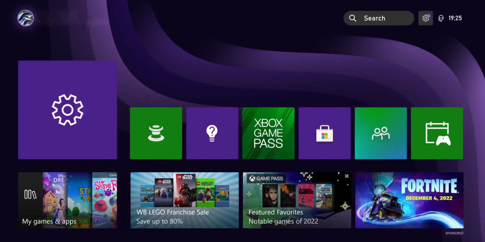 Xbox Home Menu