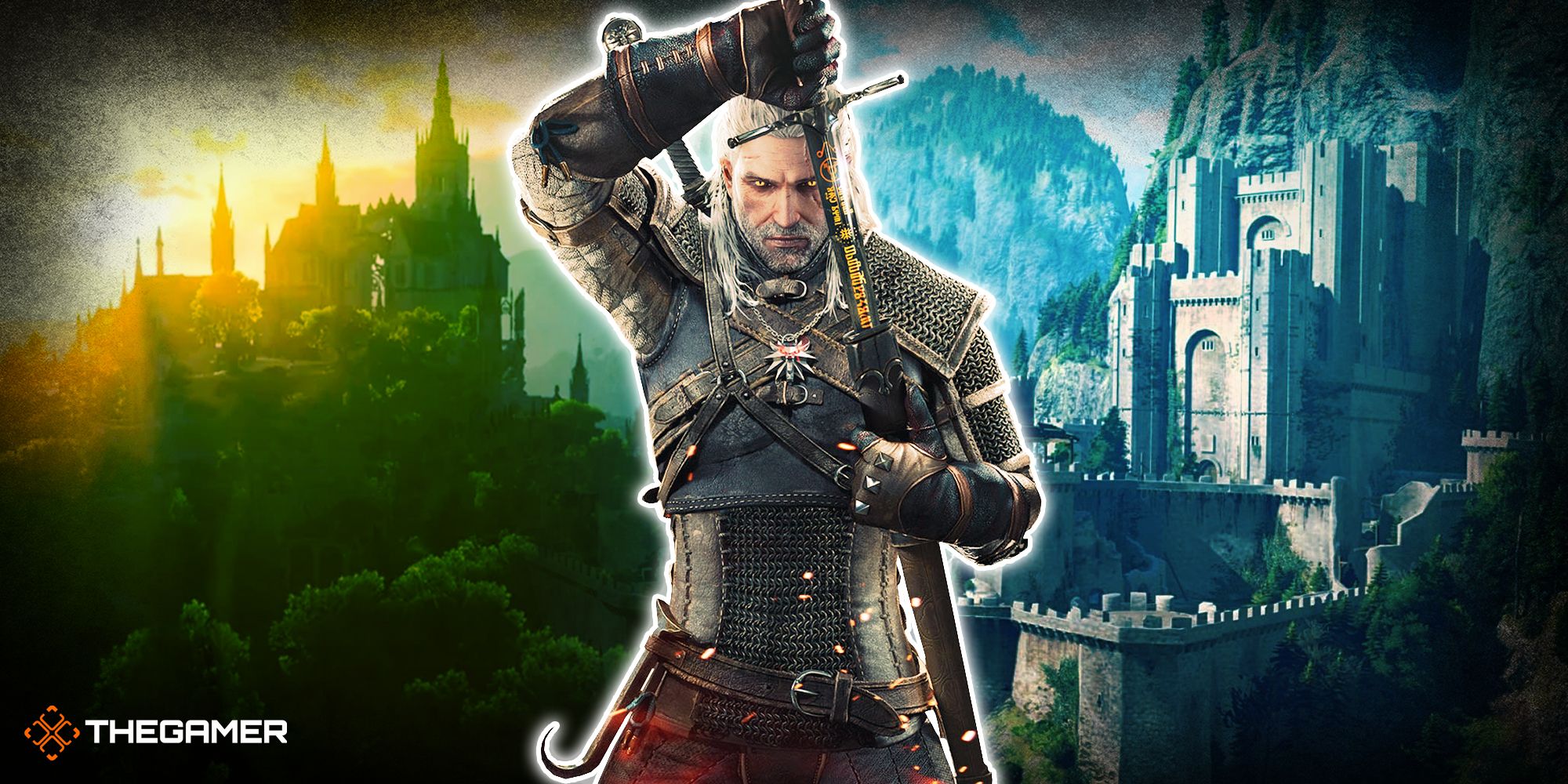 Game art and screens from The Witcher.