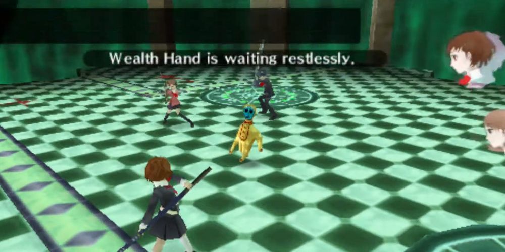 FeMC, Yukari y Junpei se enfrentan a una mano de riqueza en Tartarus en Persona 3 Portable