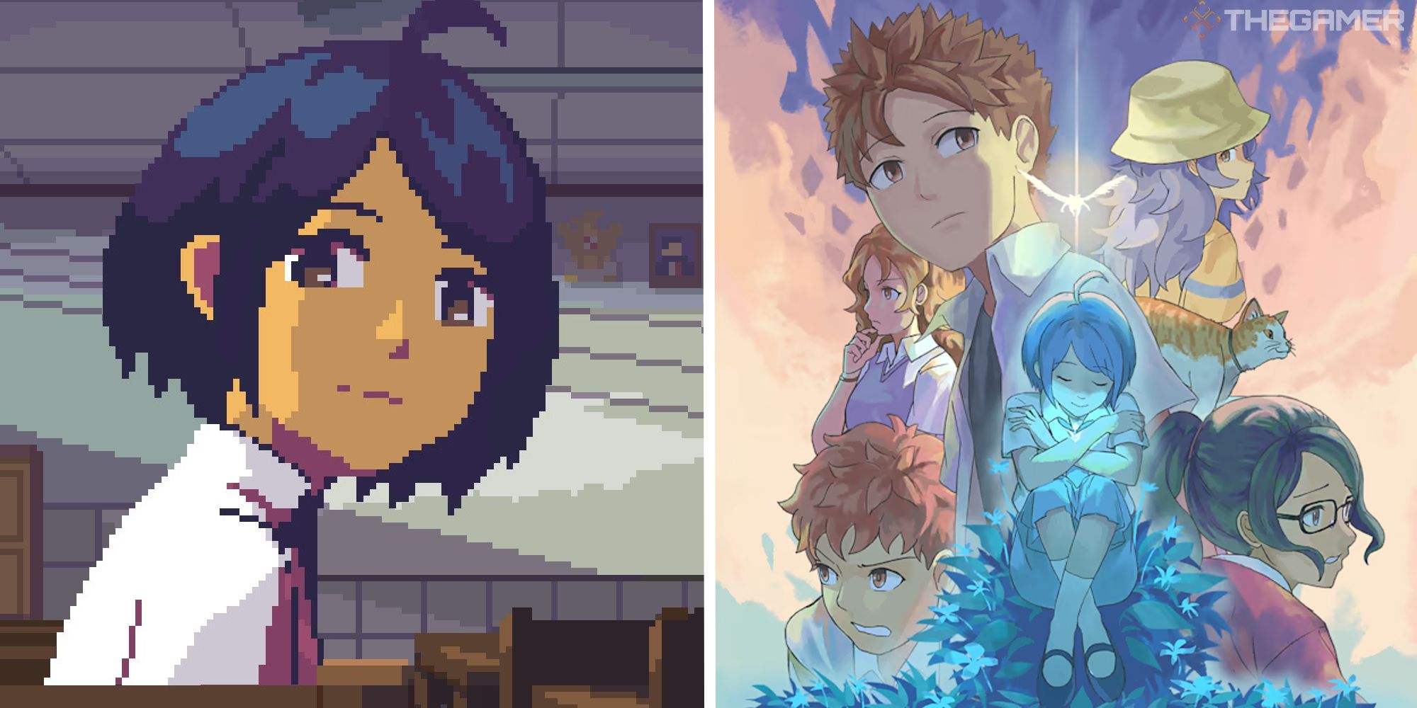 image of raya in class next to image of promotional art for a space for the unbound 