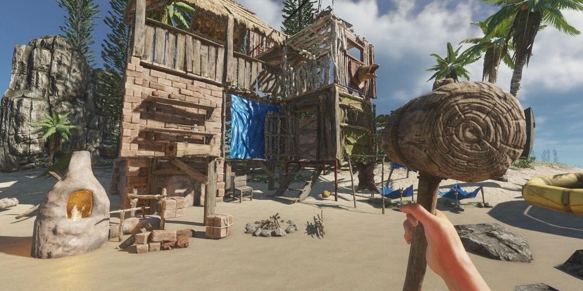 a well developed settlement in stranded deep 