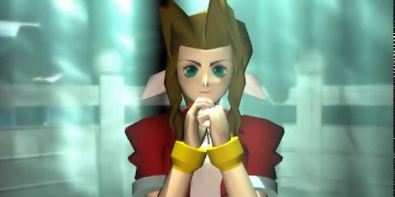 Aerith praying for Holy in the Forgotten City in the original Final Fantasy 7