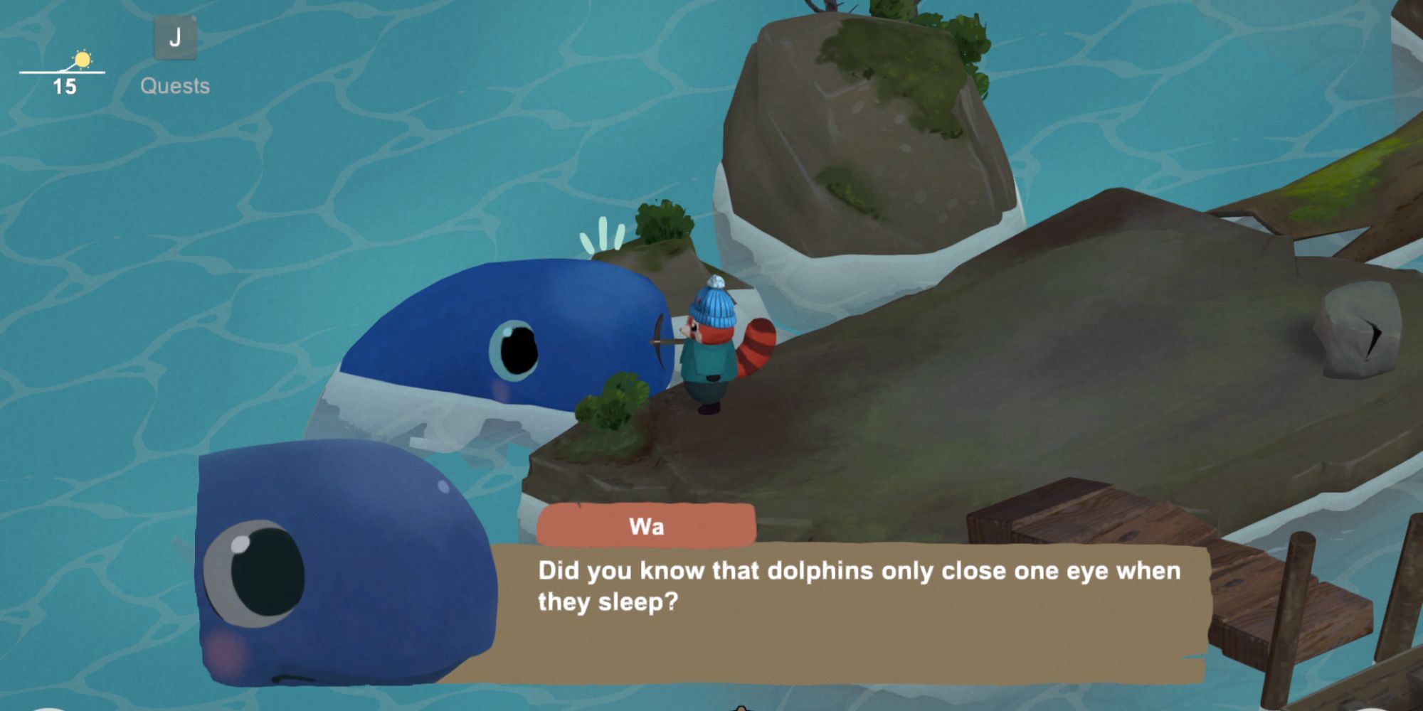 Aka Wa The Whale telling a dolphin joke