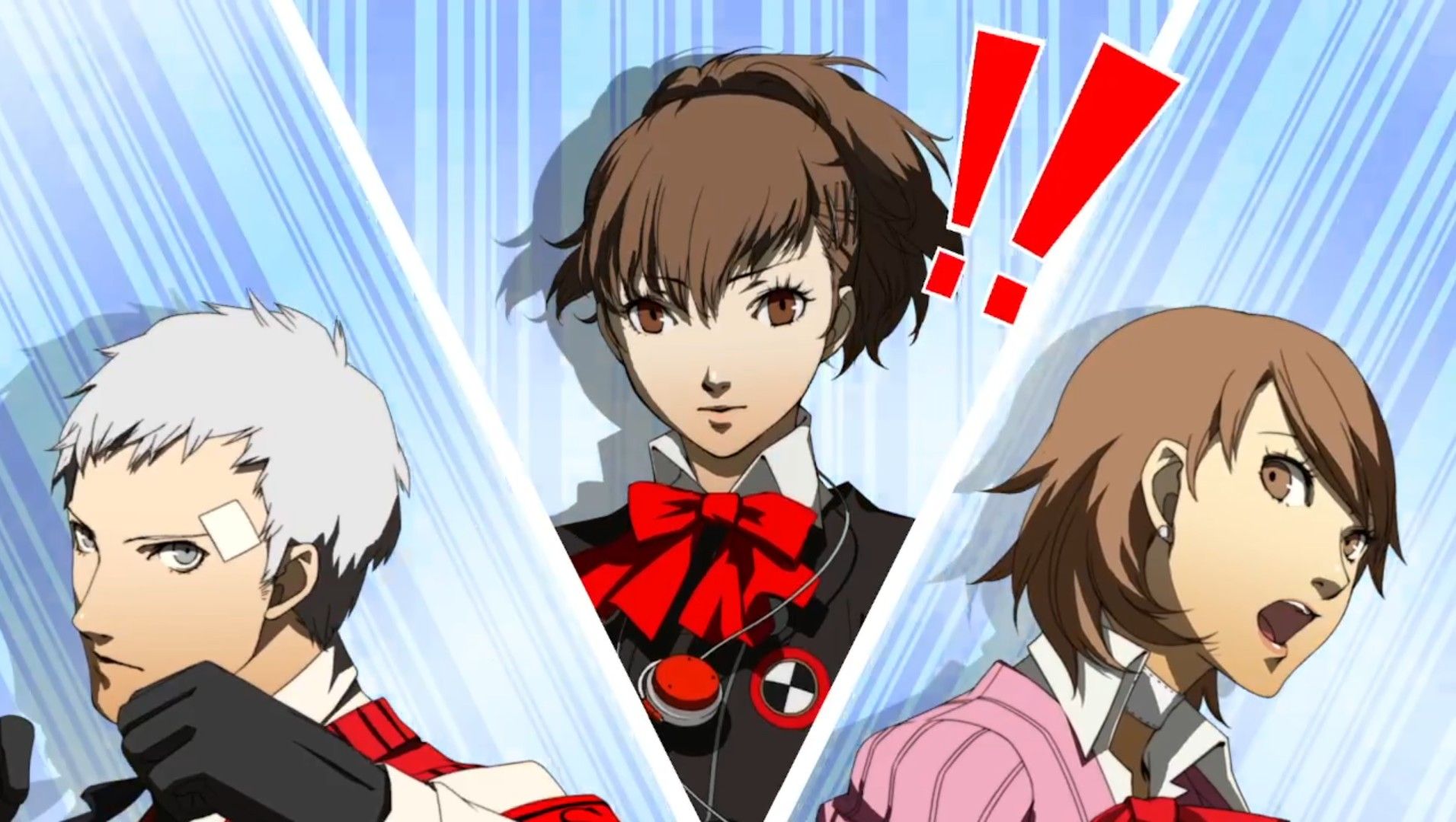 akihiko, the female protagonist, and yukari about to do an all-out attack in persona 3 portable