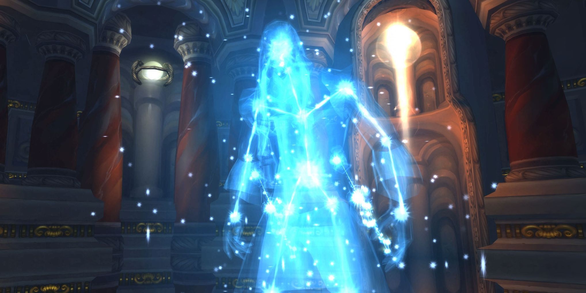 algalon the observer stands in ulduar hall in World Of Warcraft: Wrath of the Lich King Classic