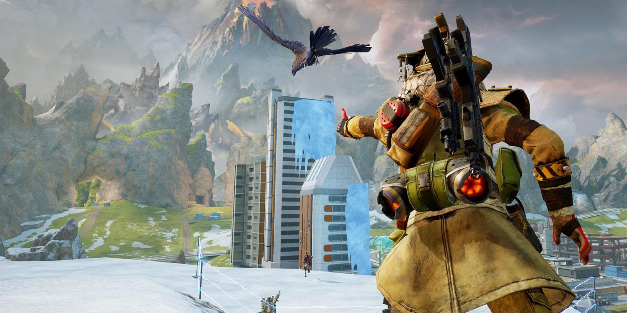 Apex Legends Hardcore Royale Bloodhound releases their raven on Worlds Edge