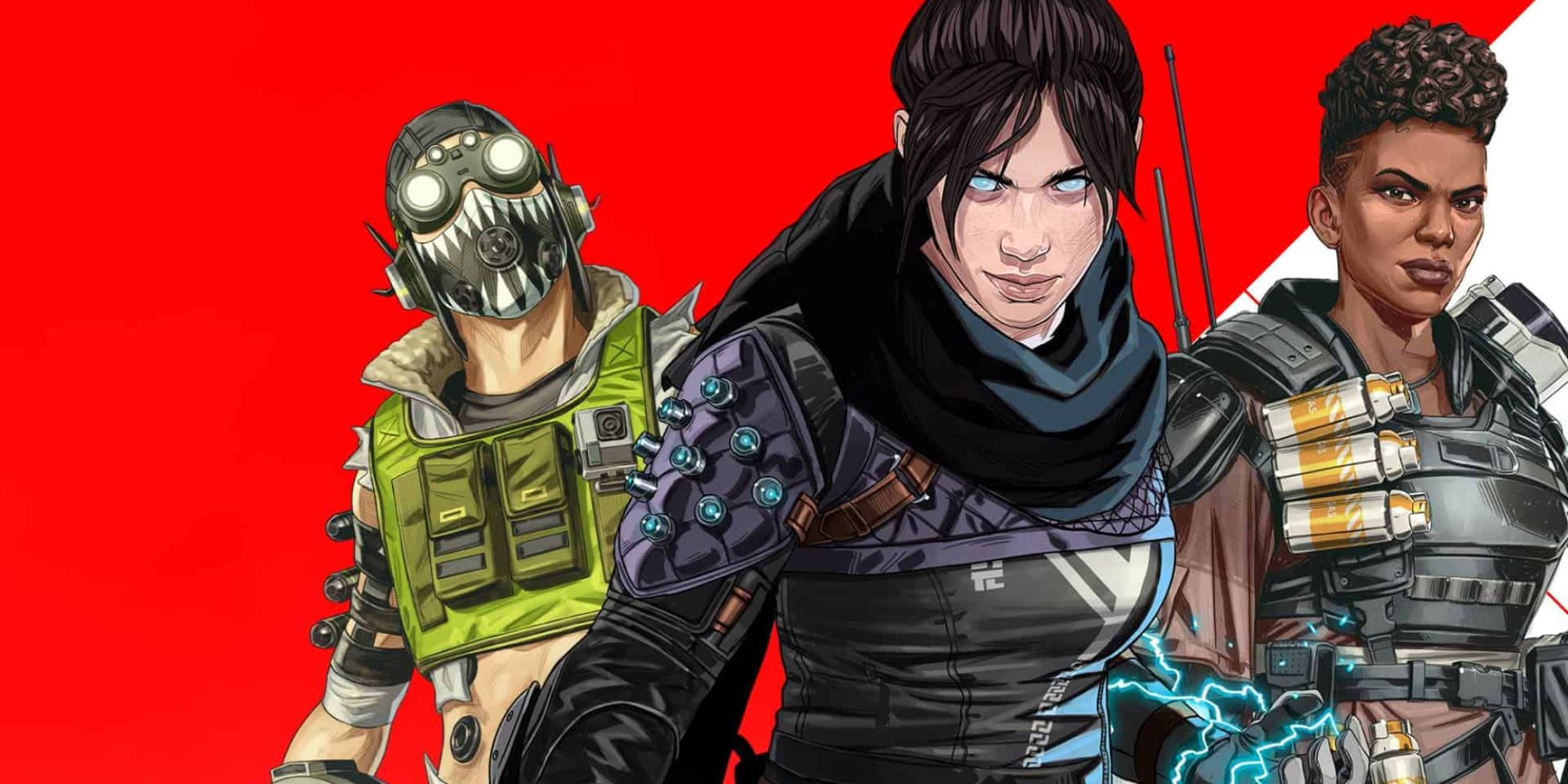 Octane, Wraith, and Bangalore from Apex Legends