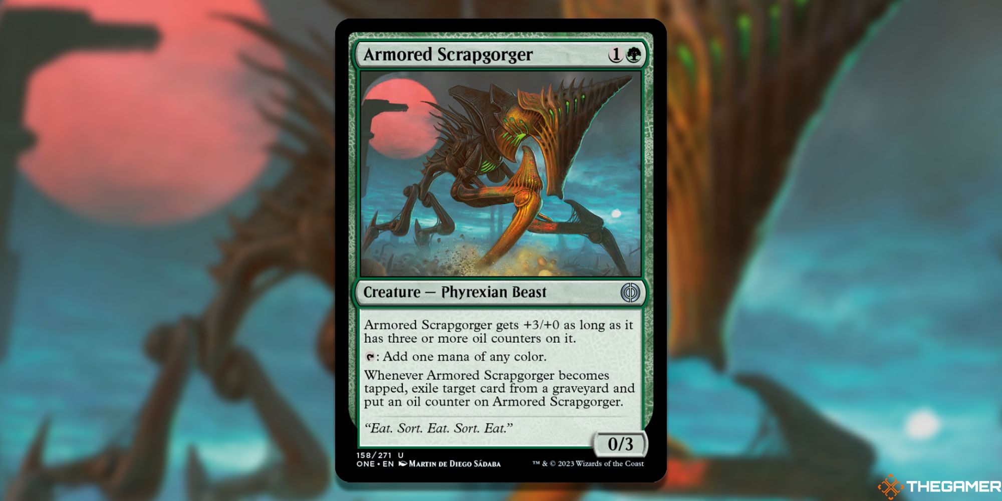 The card Armored Scrapgorger from Magic: The Gathering.