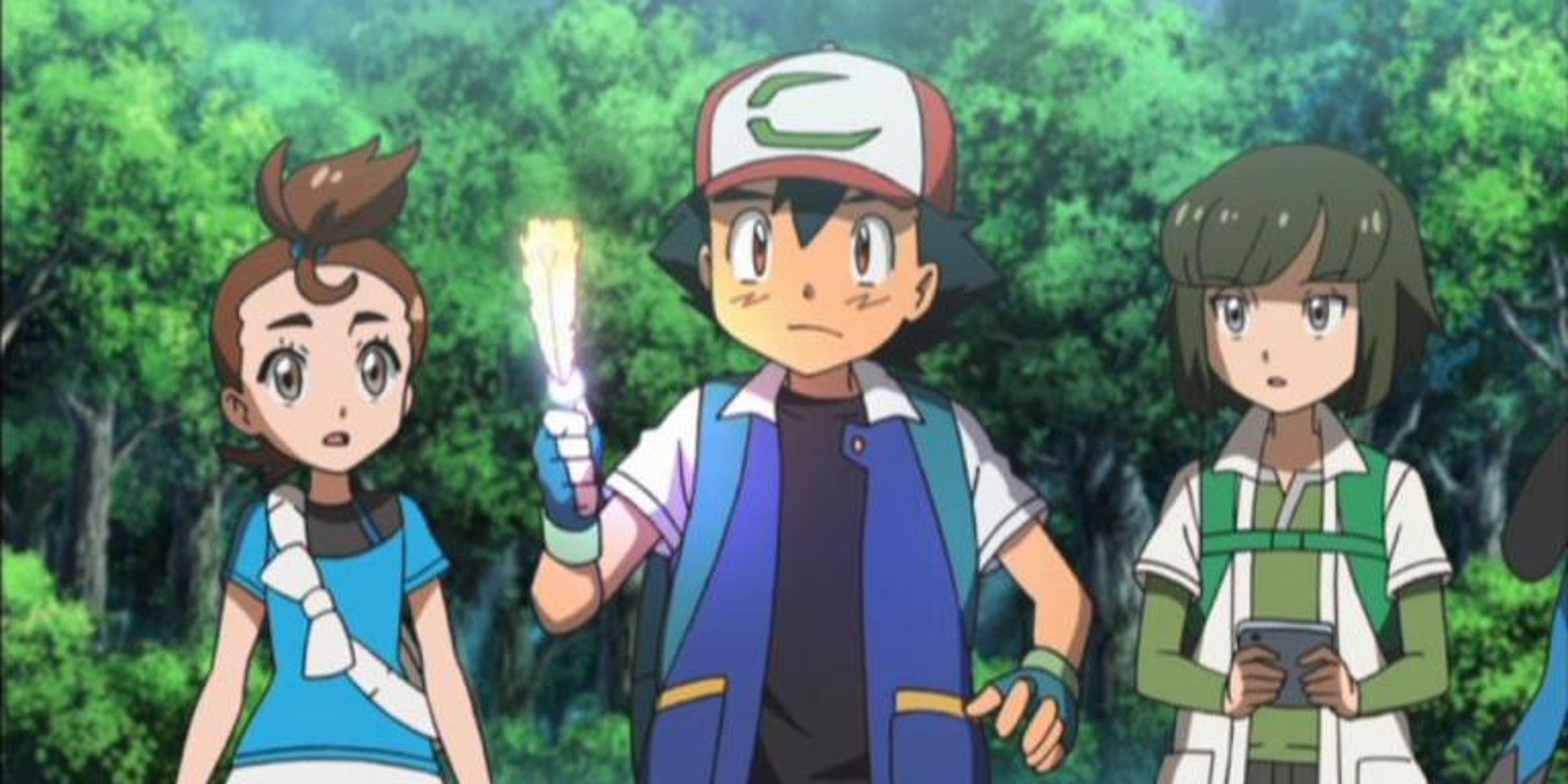 Ash, Verity and Sorrel from the Pokemon Movie I Choose You!