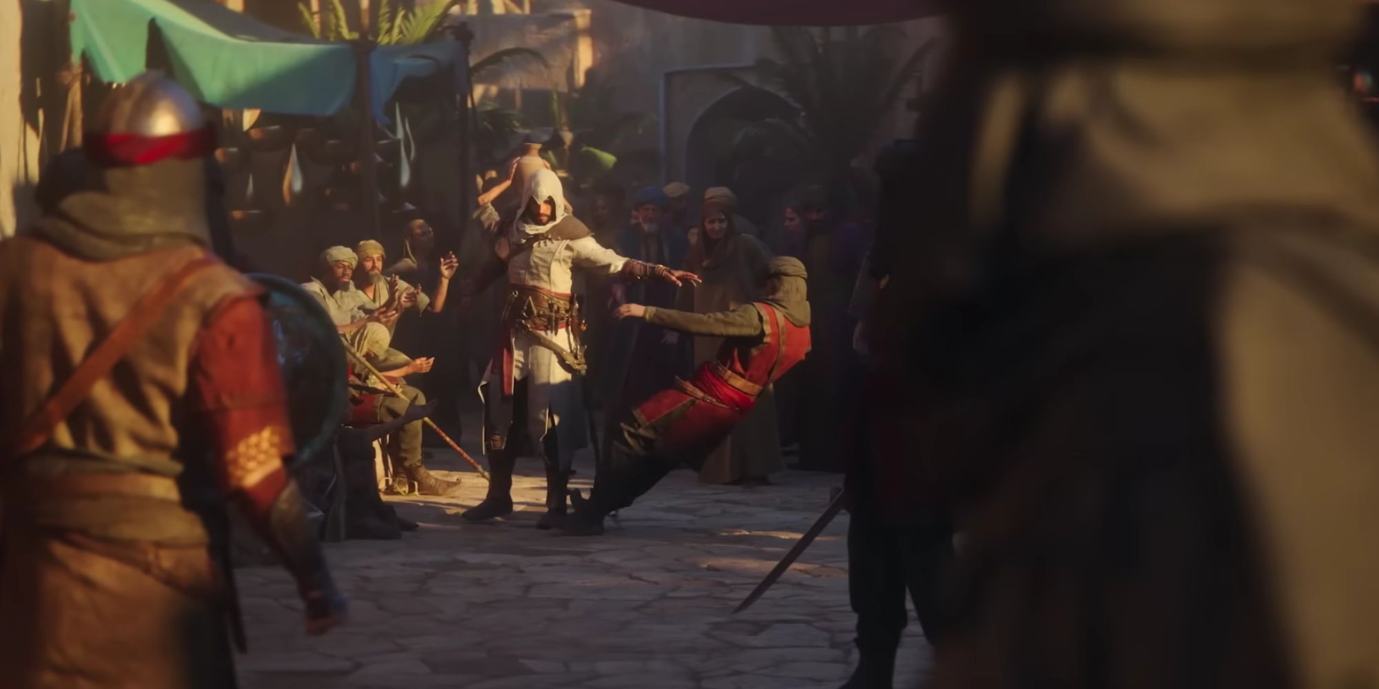 Basim après le mélange des foules dans Assassin's Creed Mirage.