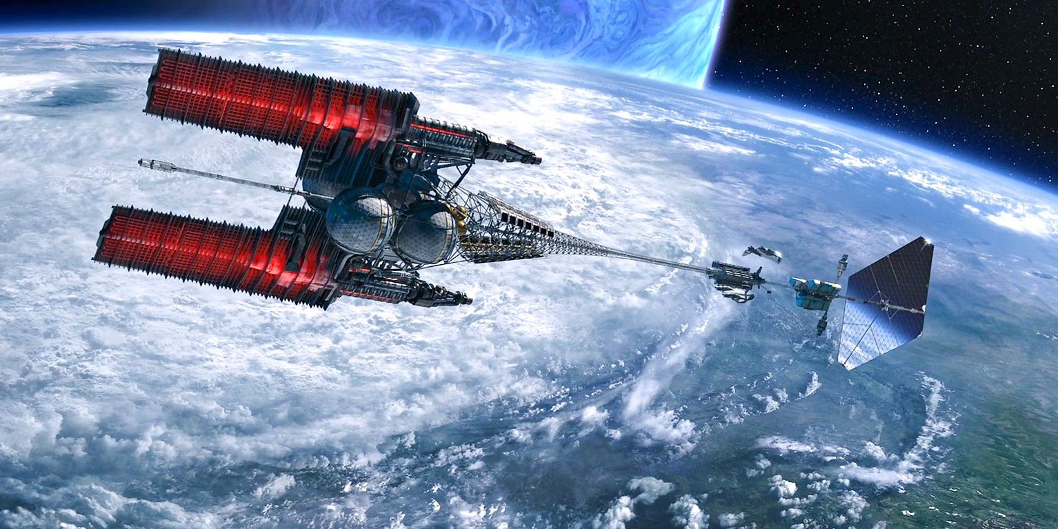 Avatar screenshot of the Interstellar Vehicle Venture Star hovering in space above Pandora