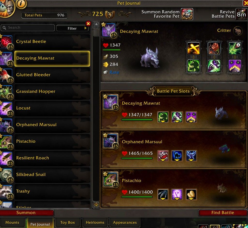 World of Warcraft Bakhushek against critter pet team