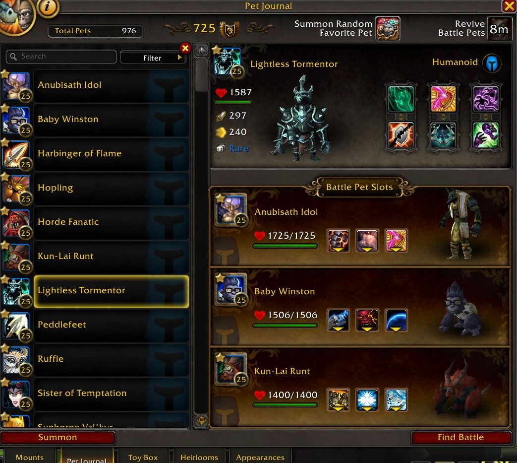 World of Warcraft Bakhushek against humanoid pet team