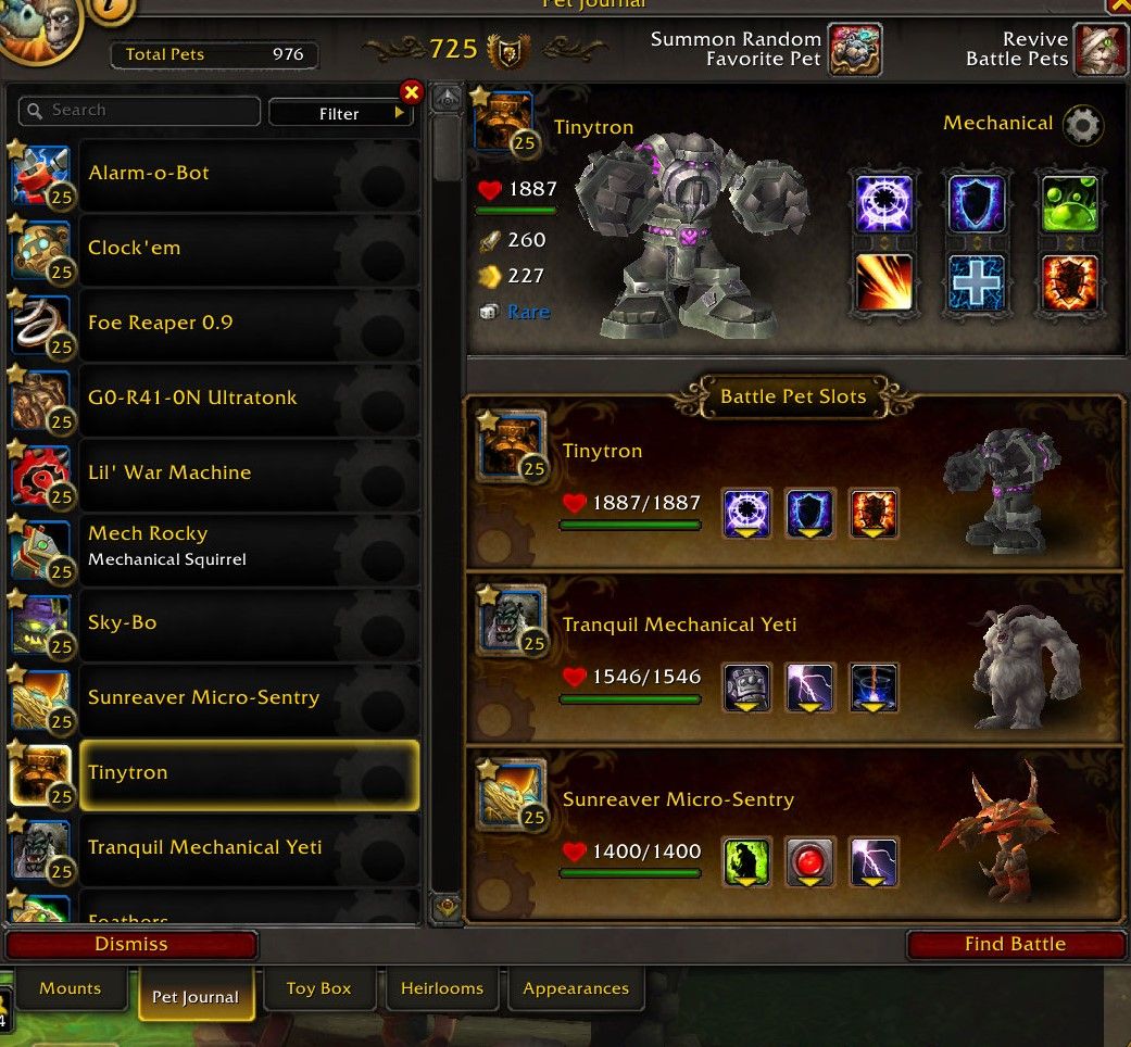 World of Warcraft Bakhushek against mechanical pet team