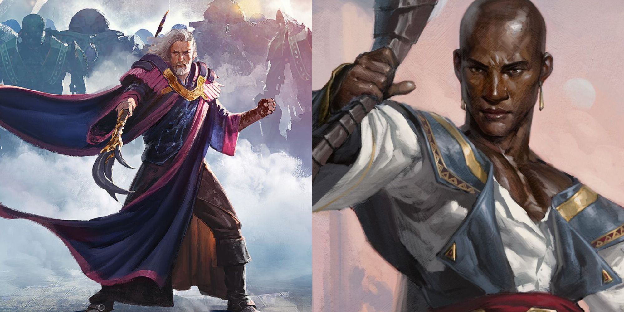 Urza, High Lord Artificer artwork and Teferi, Temporal Archmage artwork