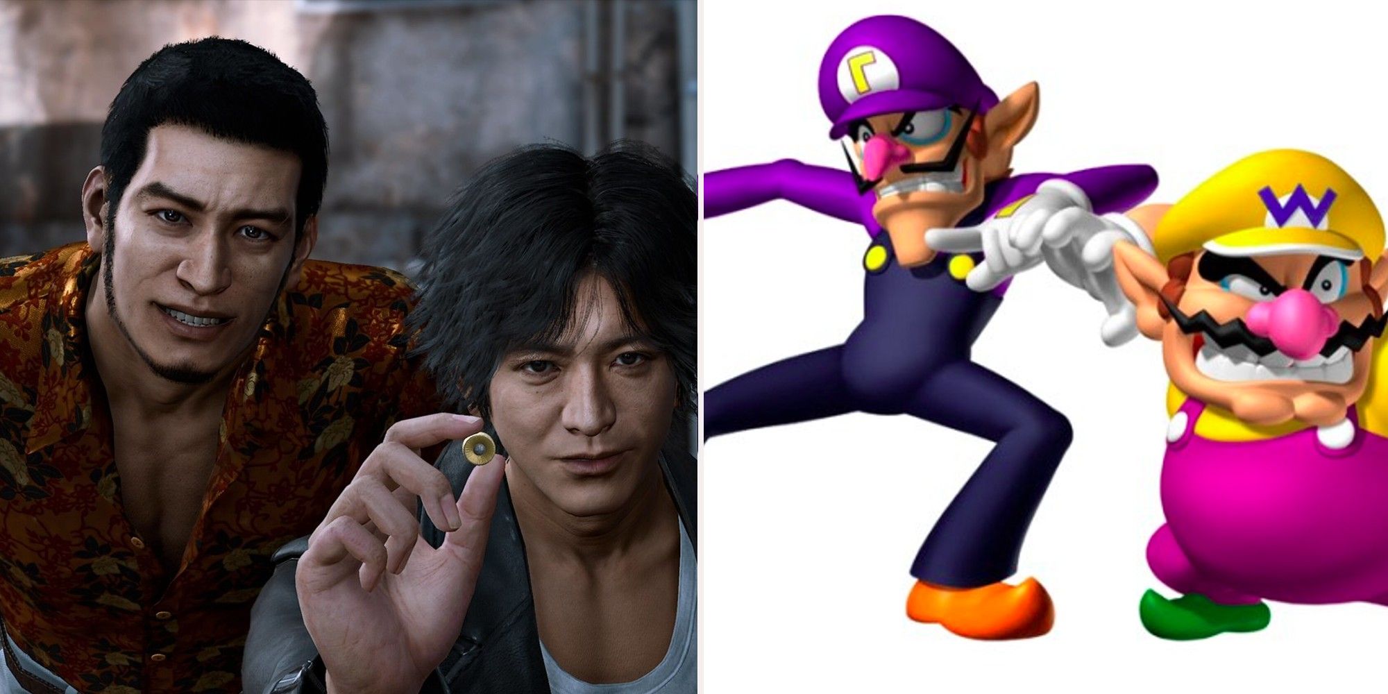 Best Bromances Feautred Image - Tak and Yagami in Judgment and Waluigi and Wario from Mario Bros