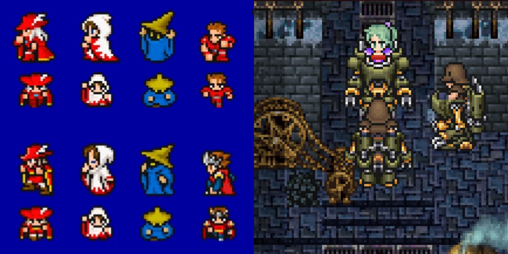 Final Fantasy 6 Pixel Remaster Graphic comparison - SNES/PC 