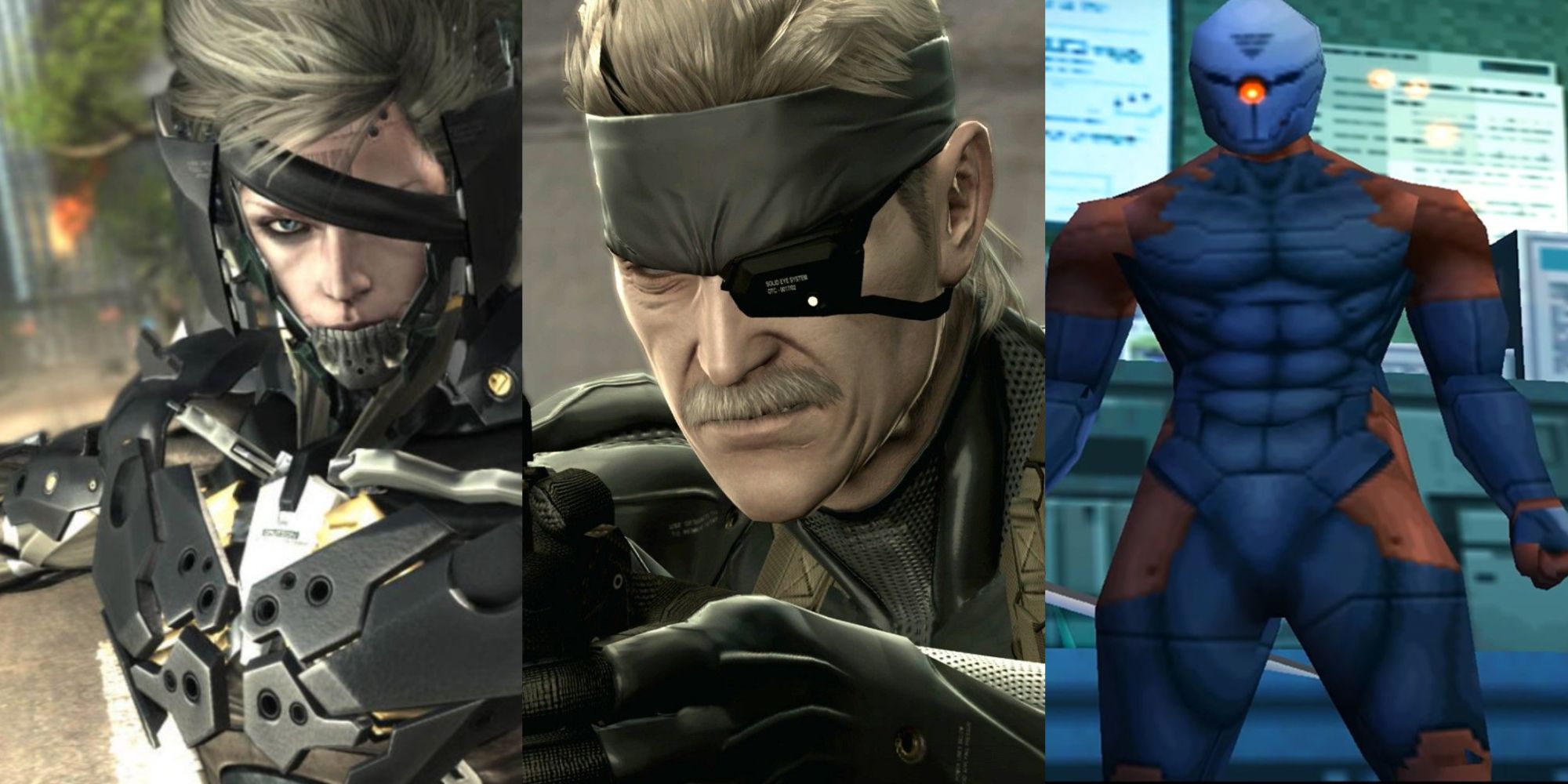 Zu den besten Metal Gear-Spielen zählen Split Image Raiden, Old Snake und Grey Fox