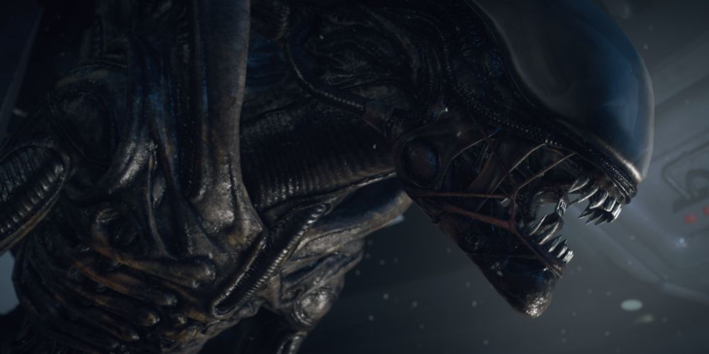 Xenomorph with its mouth open