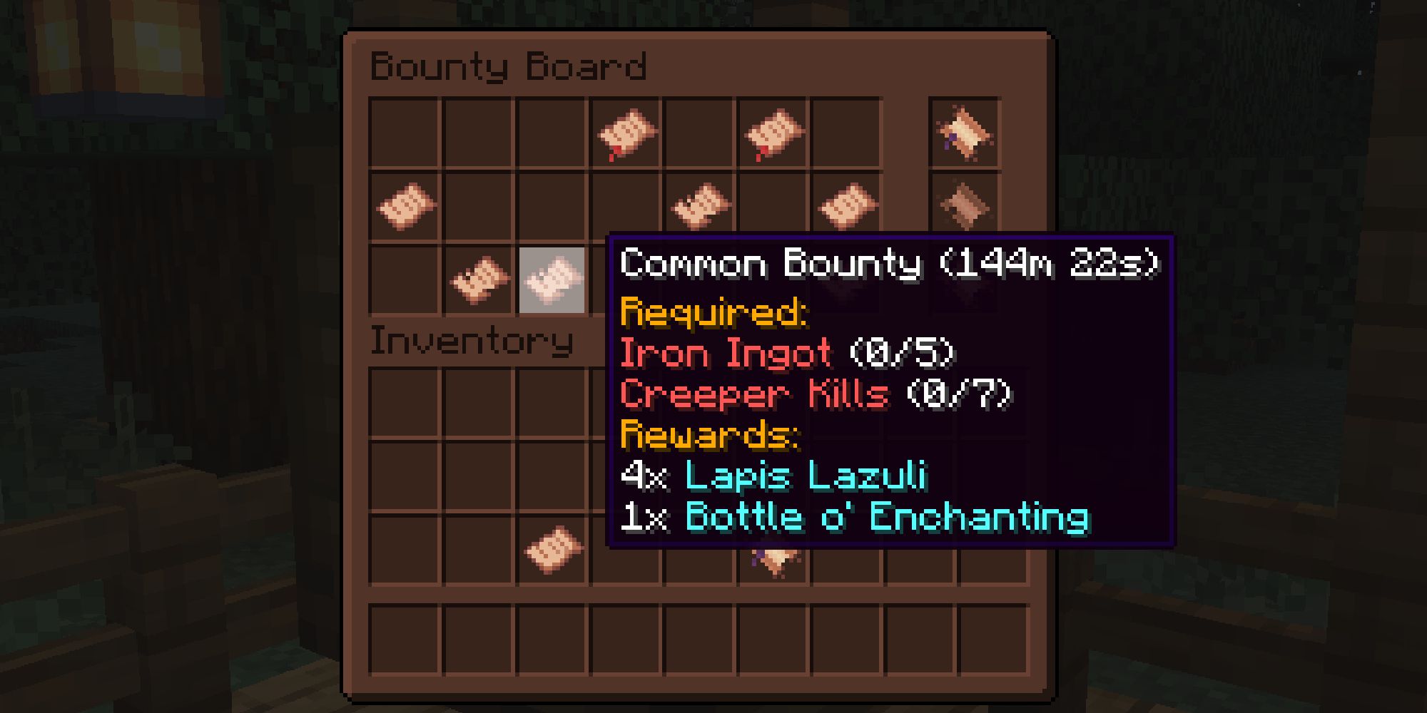 bountiful mod bounty board minecraft