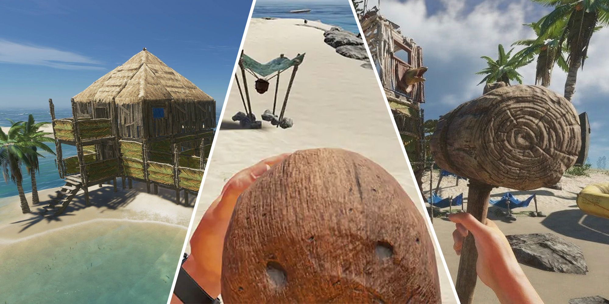 building, coconut and crude hammer in stranded deep featured image
