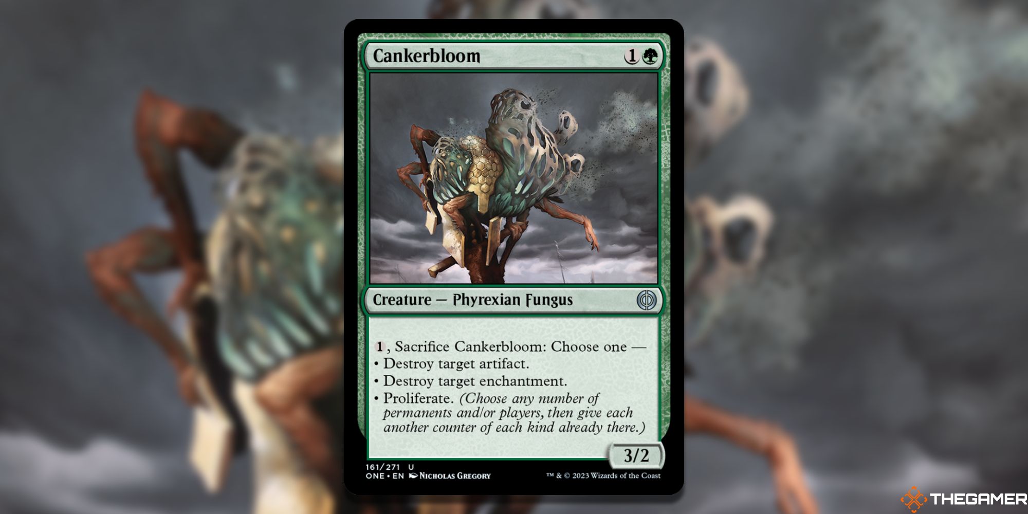 The card Cankerbloom from Magic: The Gathering.