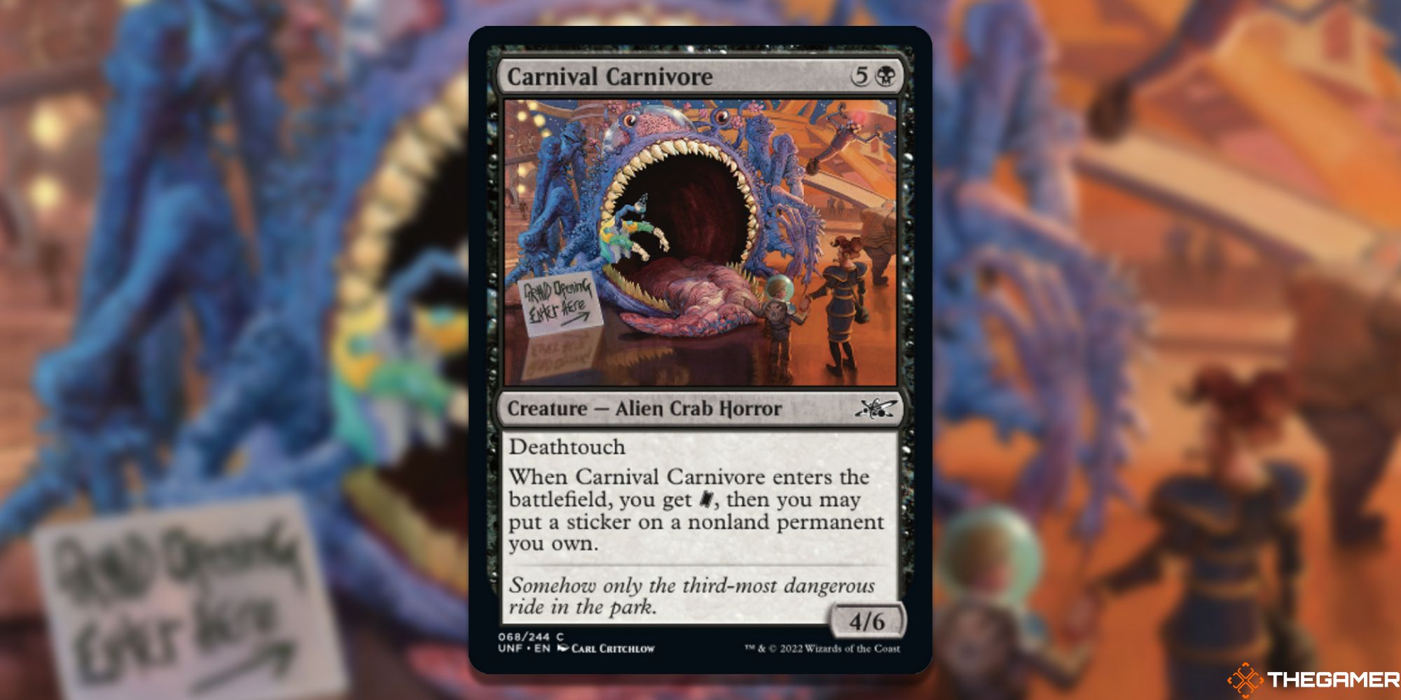 The card Carnival Carnivore from Magic: the Gathering.