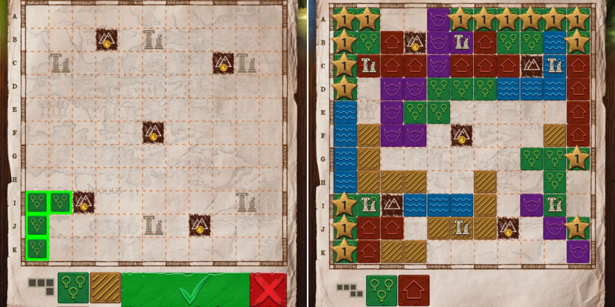 Cartographers - Placing Your First Forest Shape - Scores Near The End Of The Game