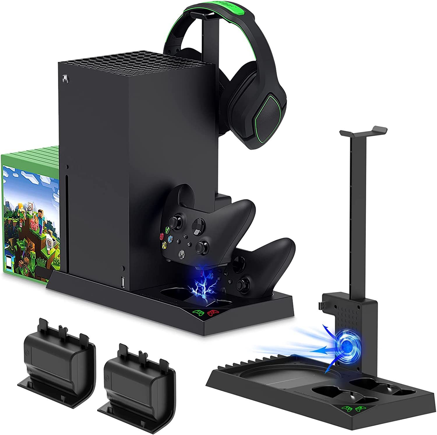 Charging Stand with Cooling Fan for Xbox Series X Console