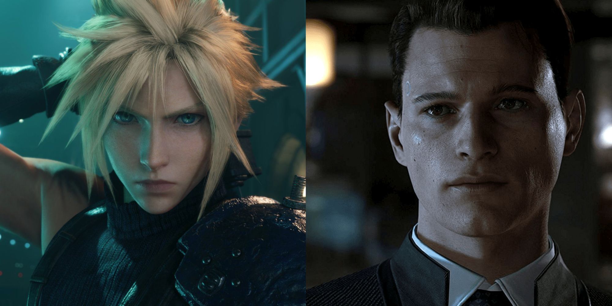 Cloud from FF7 and Connor from Detroit Become Human