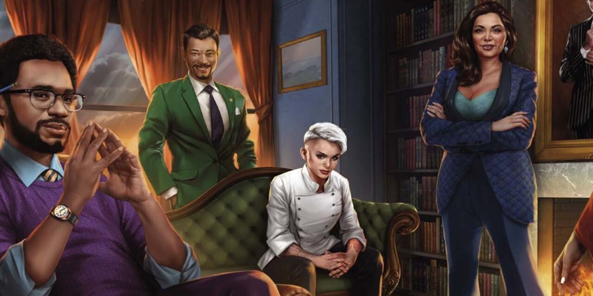 Four characters from Hasbro's new version of Clue