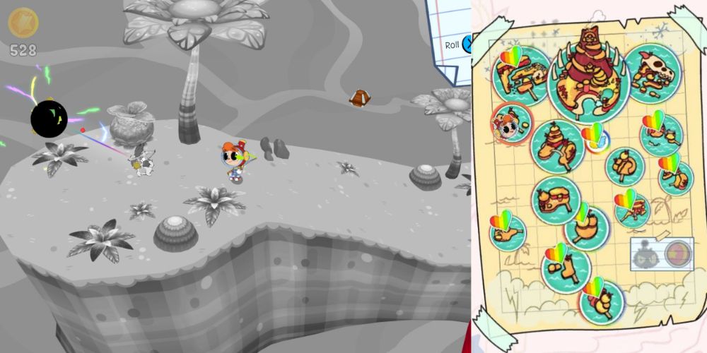 A collage of Bippo's location and where to find them on the map in Rainbow Billy.