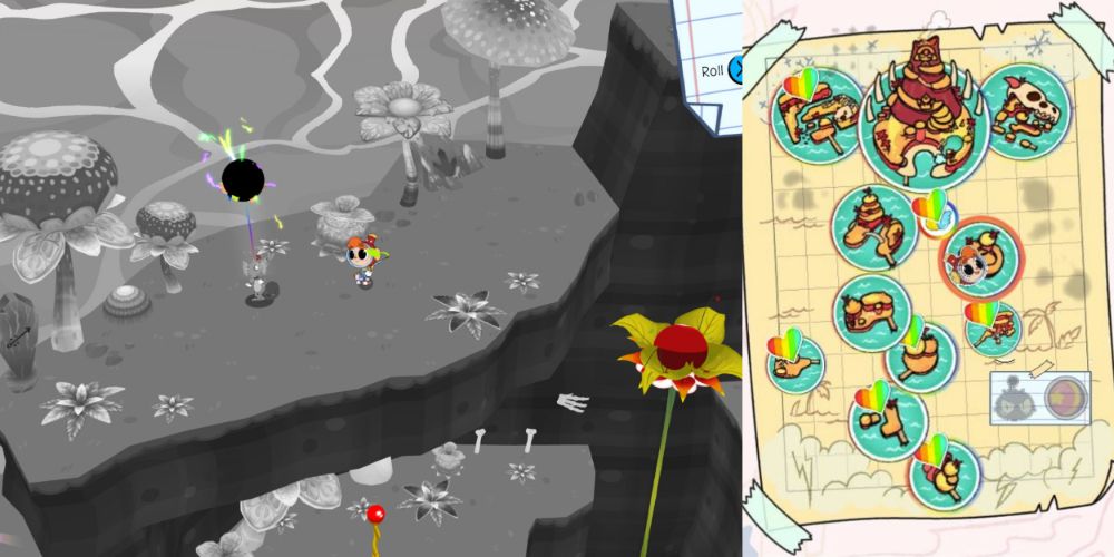 A collage of Twax's location and where to find them on the map in Rainbow Billy.