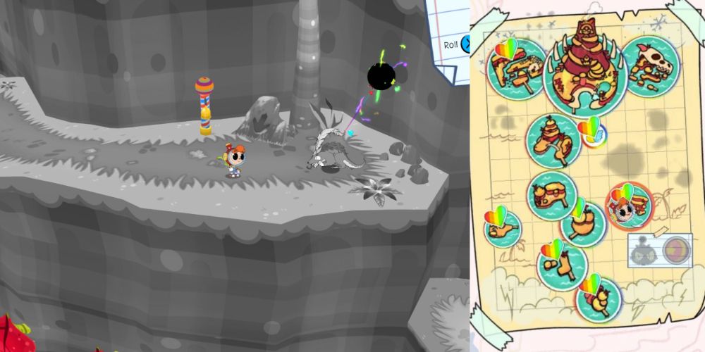 A collage of Fripp's location and where to find them on the map in Rainbow Billy.
