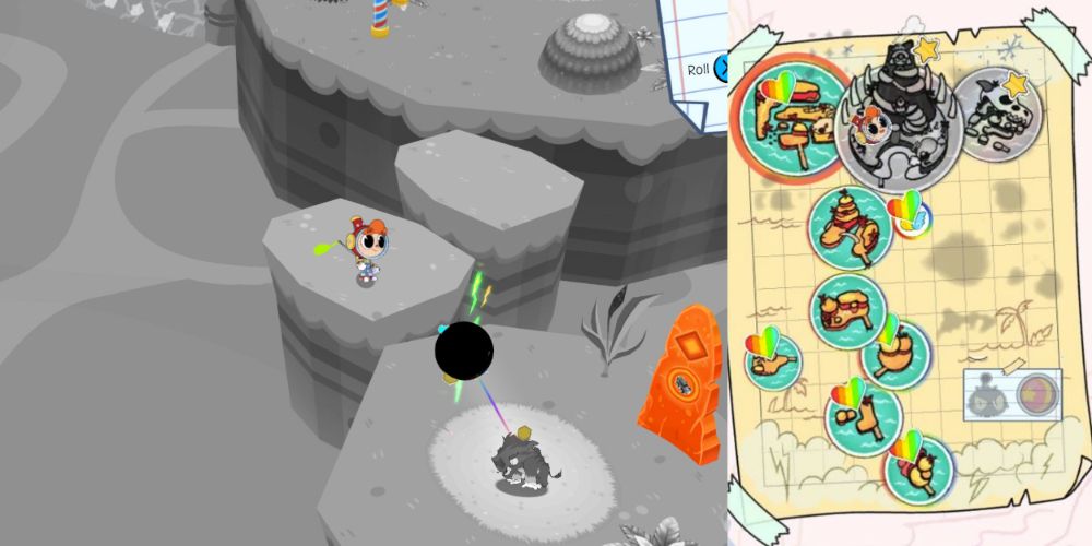 A collage of Bubboar's location and where to find them on the map in Rainbow Billy.