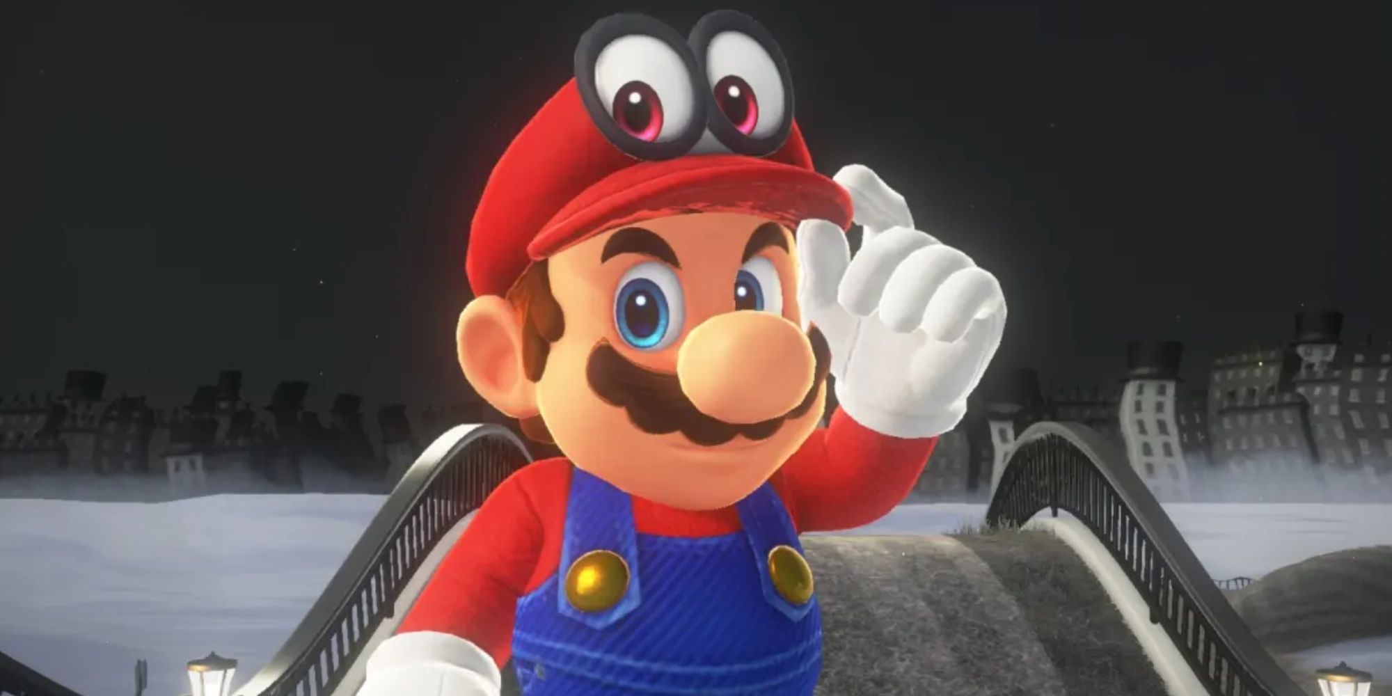 Super Mario Odyssesy: Mario after collecting Cappy
