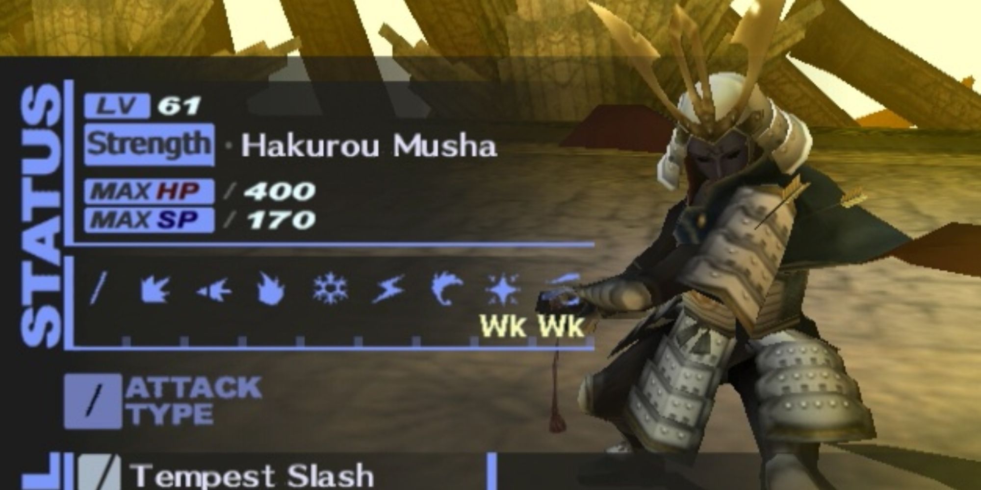 screenshot of hakurou musha from persona 3