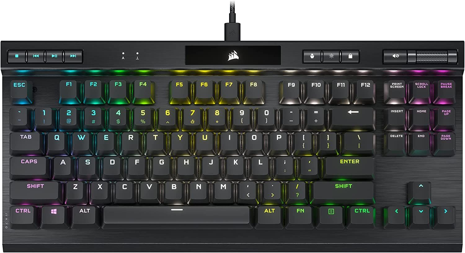 Corsair K70 RGB TKL CHAMPION SERIES Tenkeyless Optical Mechanical Gaming Keyboard 