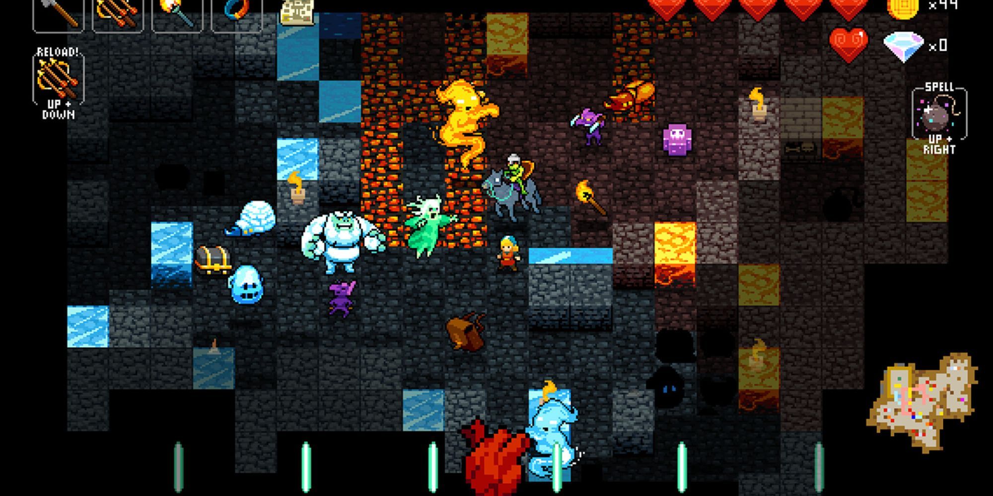 A group of enemies surround Cadence
