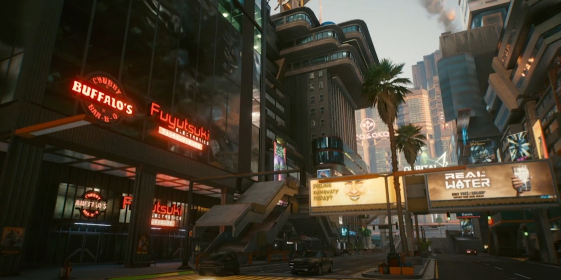 Cyberpunk 2077 Night City From The Streets