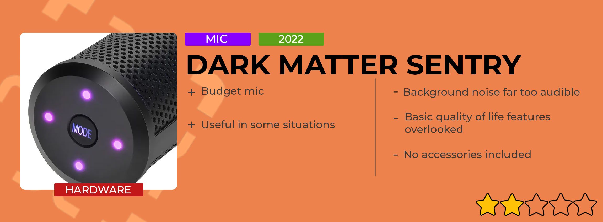 Dark Matter Sentry Streaming Microphone 