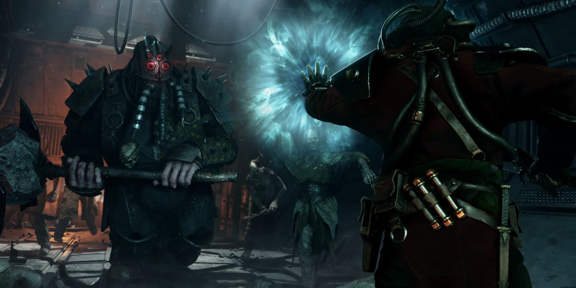 Warhammer 40,000: Darktide Psyker Using Powers Against Armored