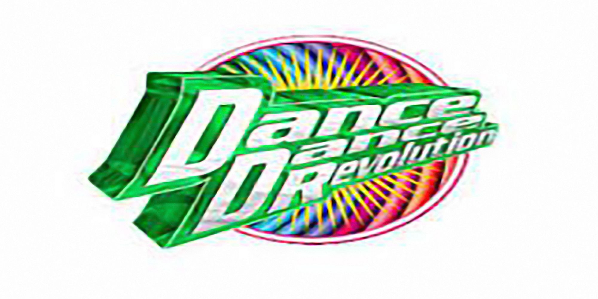 The original Dance Dance Revolution logo serves at the background for the aptly named track, Dance Dance Revolution, from Dance Dance Revolution EXTREME.