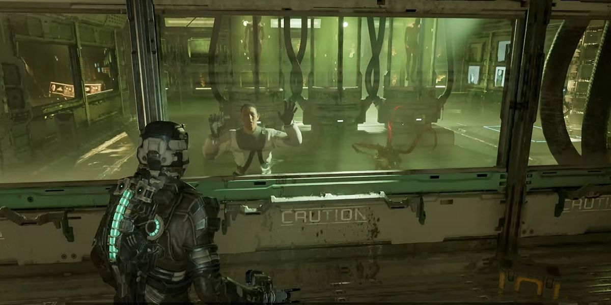 Dead Space 020 Scientist Attacked By Necromorph Inside Lab
