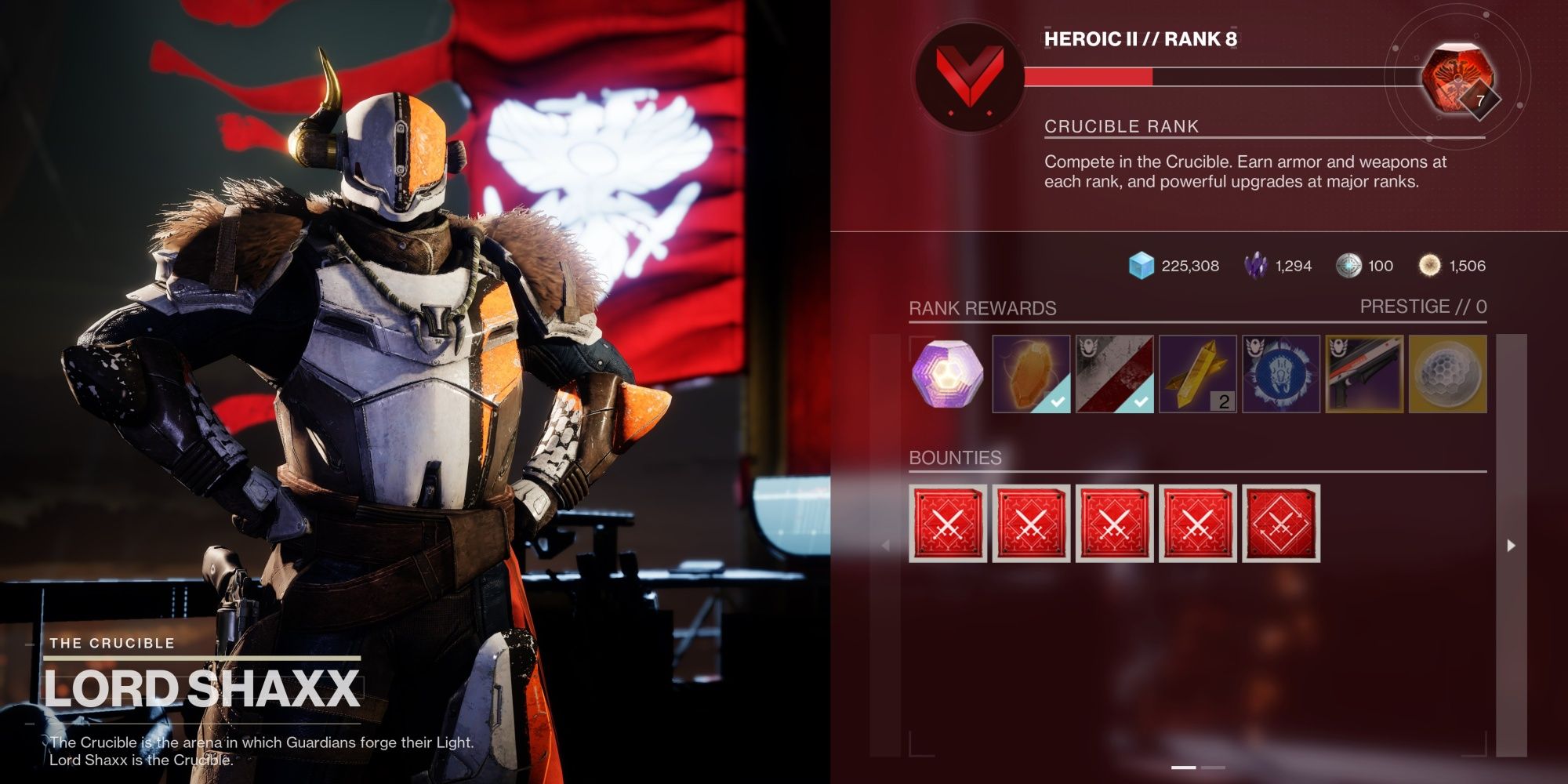 Destiny 2 Lord Shaxx Reward Screen Season 19