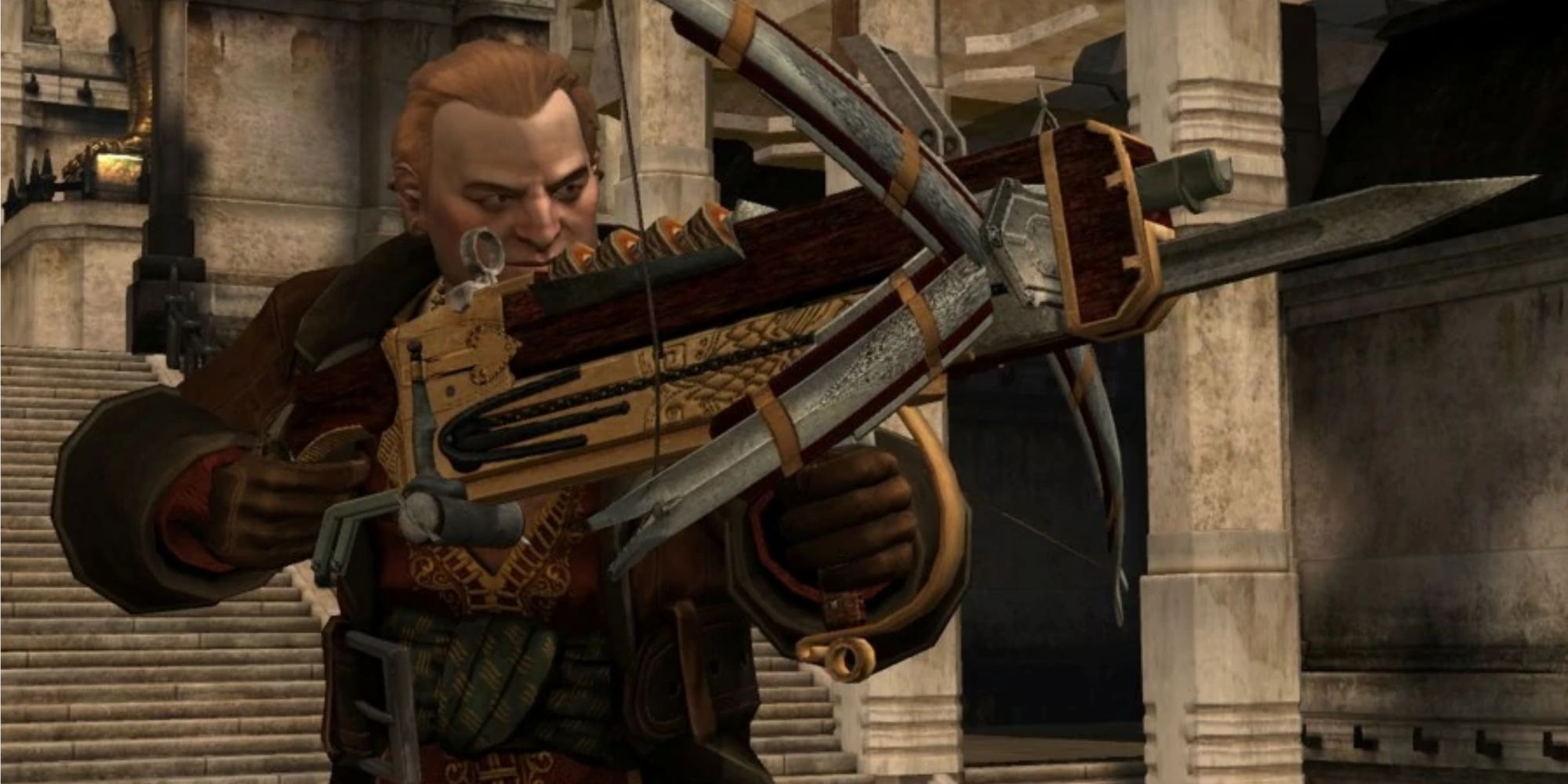 Dragon Age 2 Varric Wields Crossbow Bianca